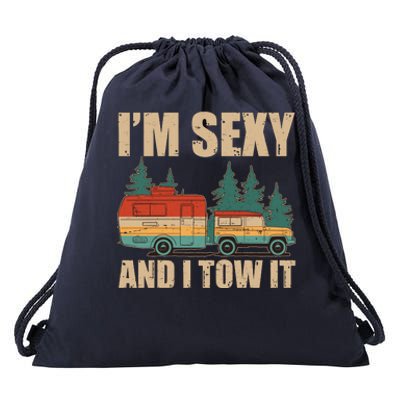 Funny I'm Sexy and I Tow It Drawstring Bag