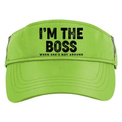 Funny I'm The Boss When She's Not Around Adult Drive Performance Visor