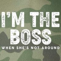 Funny I'm The Boss When She's Not Around Legacy Tie Dye Trucker Hat