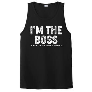 Funny I'm The Boss When She's Not Around PosiCharge Competitor Tank