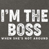 Funny I'm The Boss When She's Not Around Cotton Canvas Backpack
