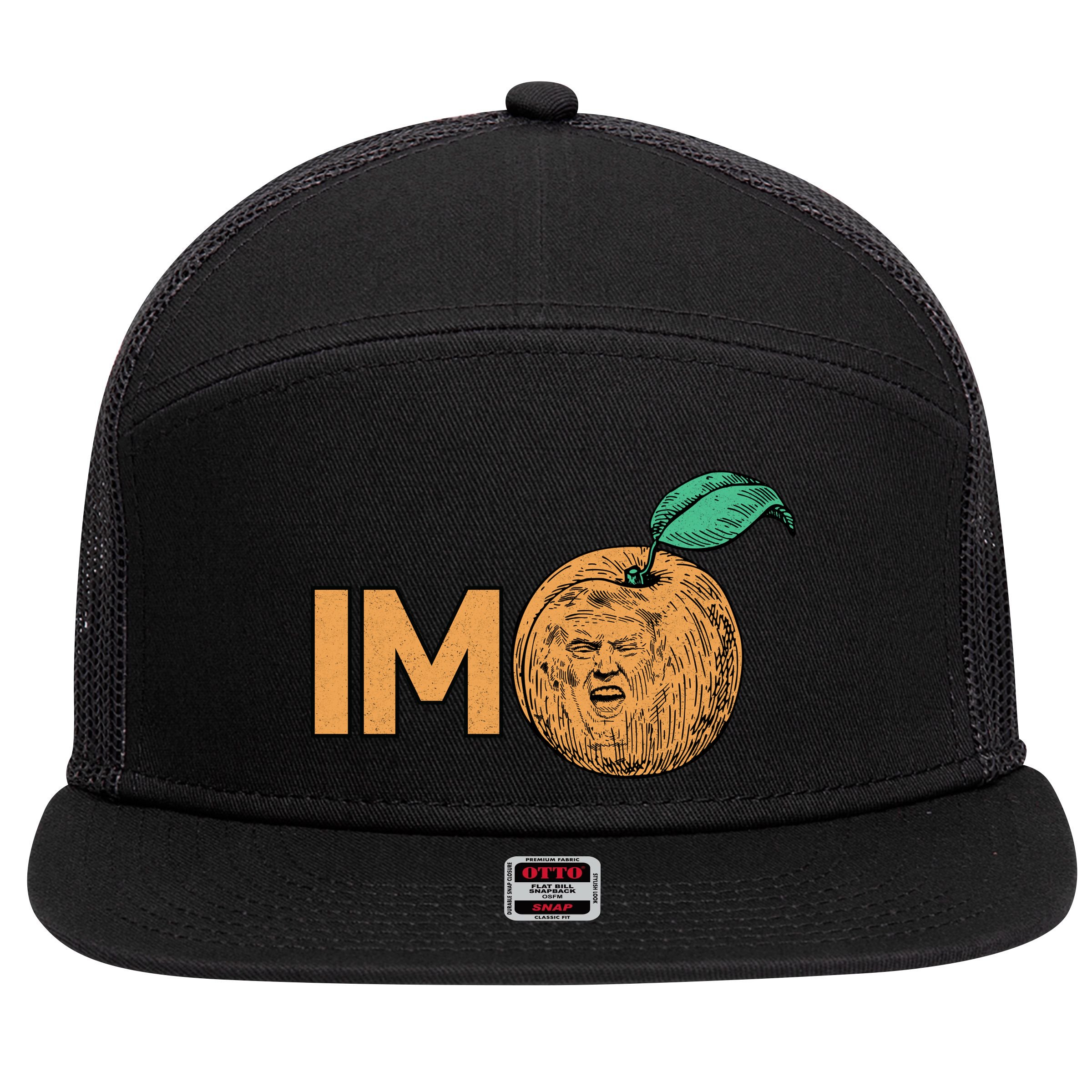 Funny Impeach Trump Peach Logo 7 Panel Mesh Trucker Snapback Hat