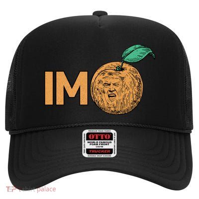 Funny Impeach Trump Peach Logo High Crown Mesh Back Trucker Hat