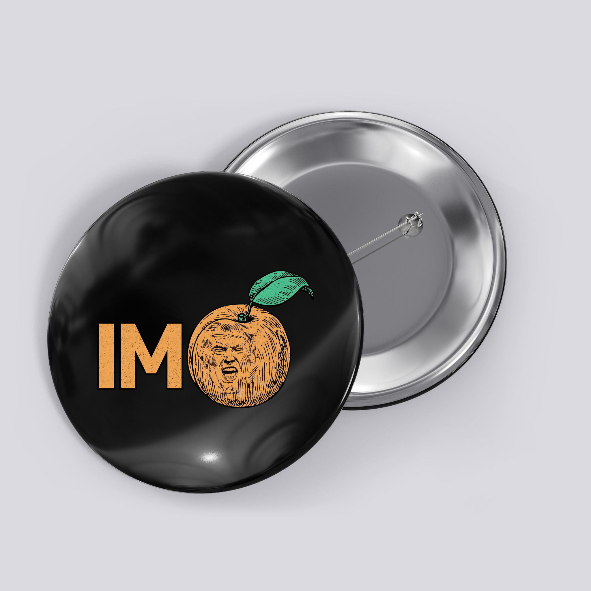 Funny Impeach Trump Peach Logo Button