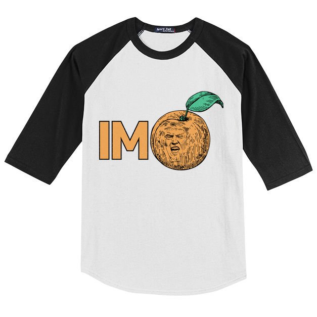 Funny Impeach Trump Peach Logo Kids Colorblock Raglan Jersey