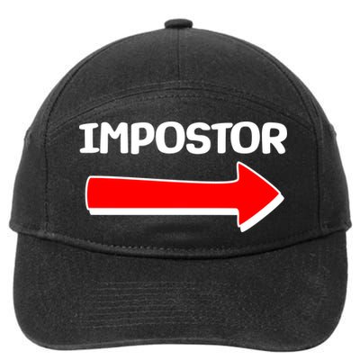 Funny Impostor Arrow -Among Us 7-Panel Snapback Hat