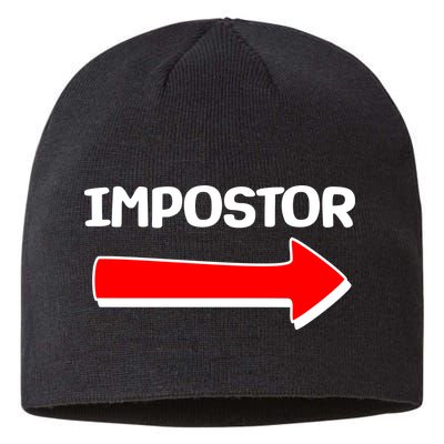 Funny Impostor Arrow -Among Us Sustainable Beanie