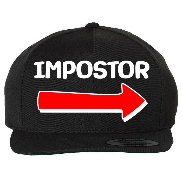 Funny Impostor Arrow -Among Us Wool Snapback Cap