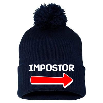 Funny Impostor Arrow -Among Us Pom Pom 12in Knit Beanie