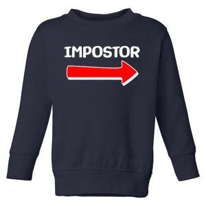 Funny Impostor Arrow -Among Us Toddler Sweatshirt