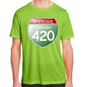 Funny Interstate 420 in the state of Cannabis Marijuana Weed Adult ChromaSoft Performance T-Shirt