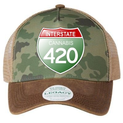 Funny Interstate 420 in the state of Cannabis Marijuana Weed Legacy Tie Dye Trucker Hat