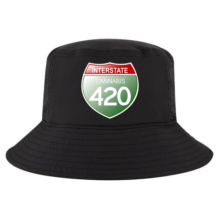Funny Interstate 420 in the state of Cannabis Marijuana Weed Cool Comfort Performance Bucket Hat