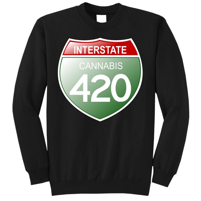 Funny Interstate 420 in the state of Cannabis Marijuana Weed Sweatshirt