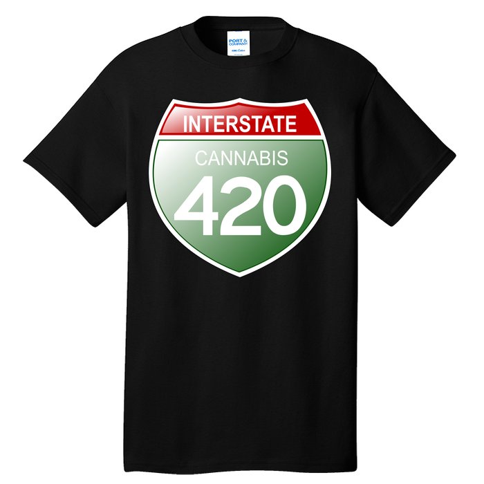 Funny Interstate 420 in the state of Cannabis Marijuana Weed Tall T-Shirt