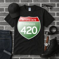 Funny Interstate 420 in the state of Cannabis Marijuana Weed Tall T-Shirt