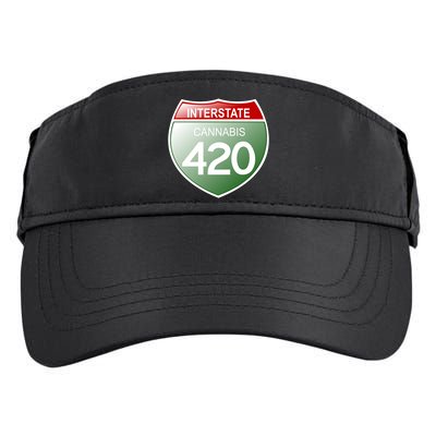 Funny Interstate 420 in the state of Cannabis Marijuana Weed Adult Drive Performance Visor