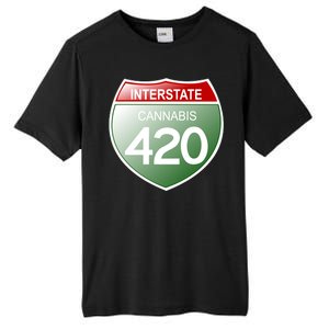 Funny Interstate 420 in the state of Cannabis Marijuana Weed Tall Fusion ChromaSoft Performance T-Shirt