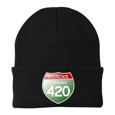Funny Interstate 420 in the state of Cannabis Marijuana Weed Beanie