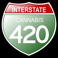 Funny Interstate 420 in the state of Cannabis Marijuana Weed Flatbill Hat