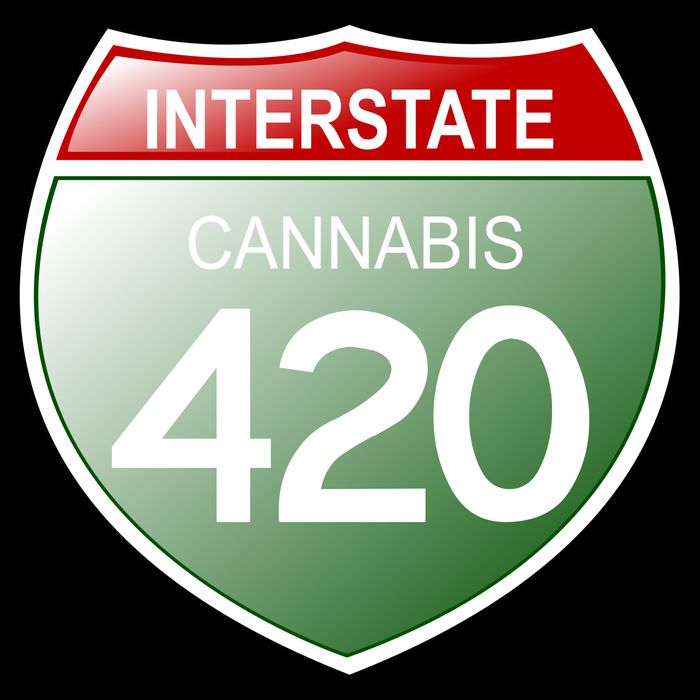 Funny Interstate 420 in the state of Cannabis Marijuana Weed Flatbill Hat