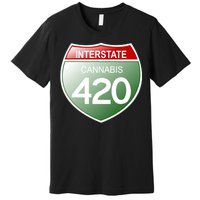 Funny Interstate 420 in the state of Cannabis Marijuana Weed Premium T-Shirt