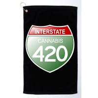 Funny Interstate 420 in the state of Cannabis Marijuana Weed Golf Towel