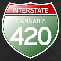 Funny Interstate 420 in the state of Cannabis Marijuana Weed Golf Towel