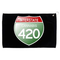 Funny Interstate 420 in the state of Cannabis Marijuana Weed Grommeted Golf Towel