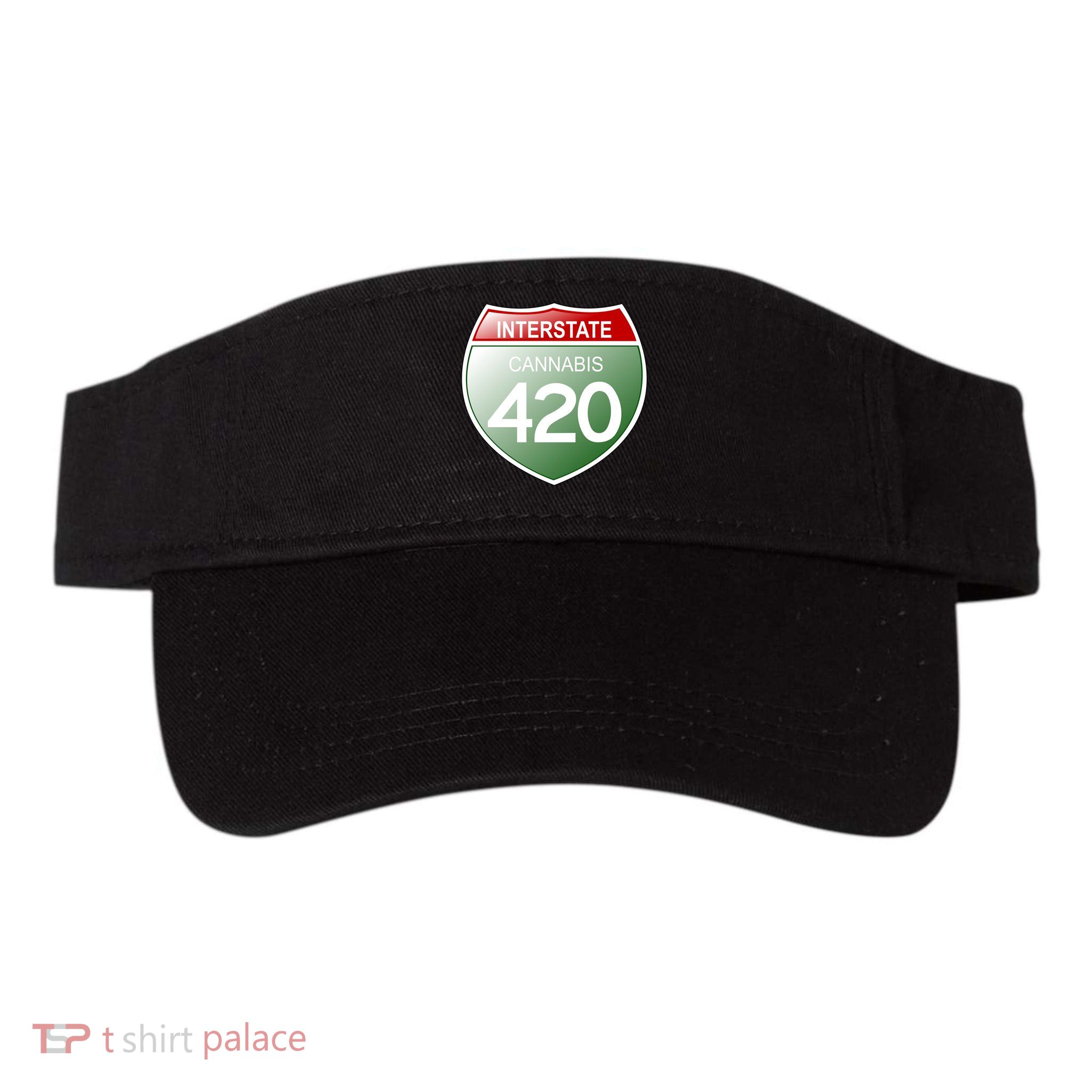 Funny Interstate 420 in the state of Cannabis Marijuana Weed Visor