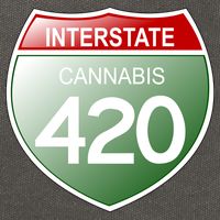 Funny Interstate 420 in the state of Cannabis Marijuana Weed Cotton Canvas Backpack