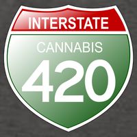 Funny Interstate 420 in the state of Cannabis Marijuana Weed Vector Backpack