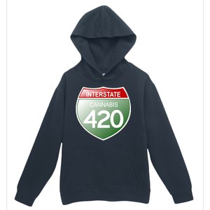 Funny Interstate 420 in the state of Cannabis Marijuana Weed Urban Pullover Hoodie