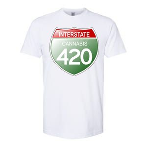 Funny Interstate 420 in the state of Cannabis Marijuana Weed Softstyle CVC T-Shirt