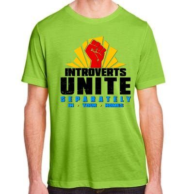 Funny Introverts Unite Separately In Your Homes Adult ChromaSoft Performance T-Shirt