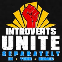 Funny Introverts Unite Separately In Your Homes Ladies PosiCharge Tri-Blend Wicking Tank