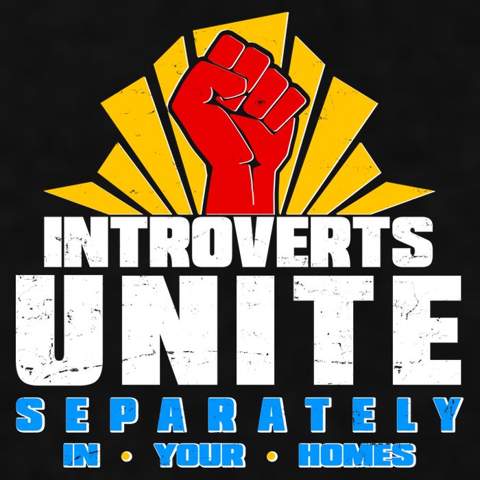 Funny Introverts Unite Separately In Your Homes Ladies PosiCharge Tri-Blend Wicking Tank