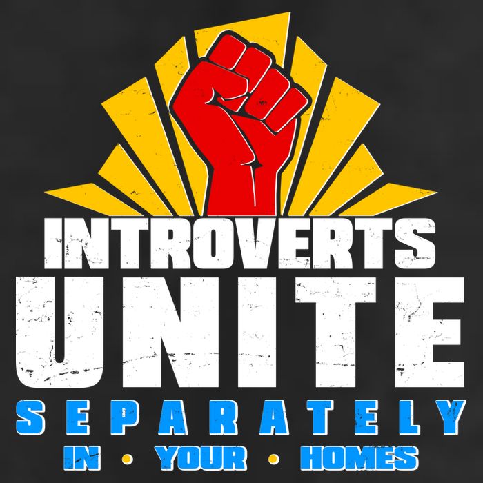 Funny Introverts Unite Separately In Your Homes Cool Comfort Performance Bucket Hat