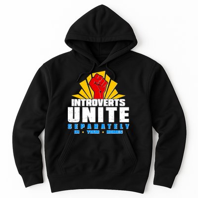 Funny Introverts Unite Separately In Your Homes Hoodie