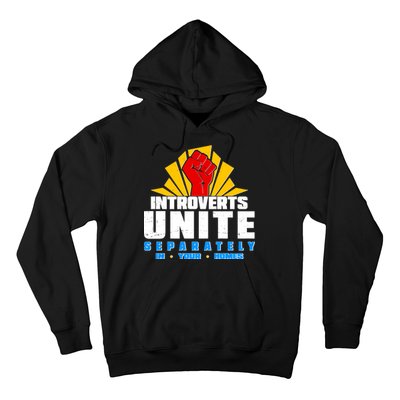 Funny Introverts Unite Separately In Your Homes Hoodie