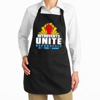 Funny Introverts Unite Separately In Your Homes Apron