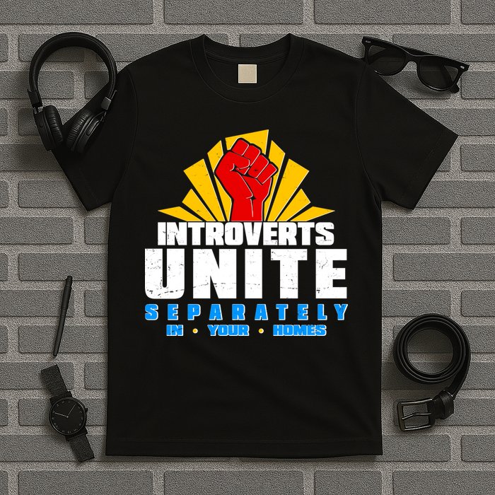Funny Introverts Unite Separately In Your Homes T-Shirt