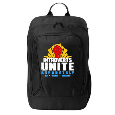 Funny Introverts Unite Separately In Your Homes City Backpack