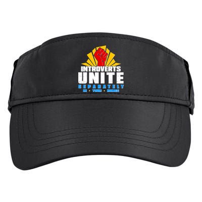 Funny Introverts Unite Separately In Your Homes Adult Drive Performance Visor