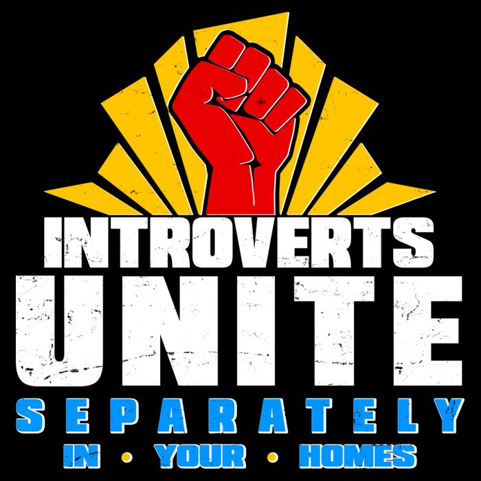 Funny Introverts Unite Separately In Your Homes Drawstring Bag
