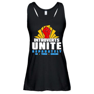 Funny Introverts Unite Separately In Your Homes Ladies Essential Flowy Tank