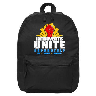 Funny Introverts Unite Separately In Your Homes 16 in Basic Backpack