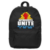 Funny Introverts Unite Separately In Your Homes 16 in Basic Backpack