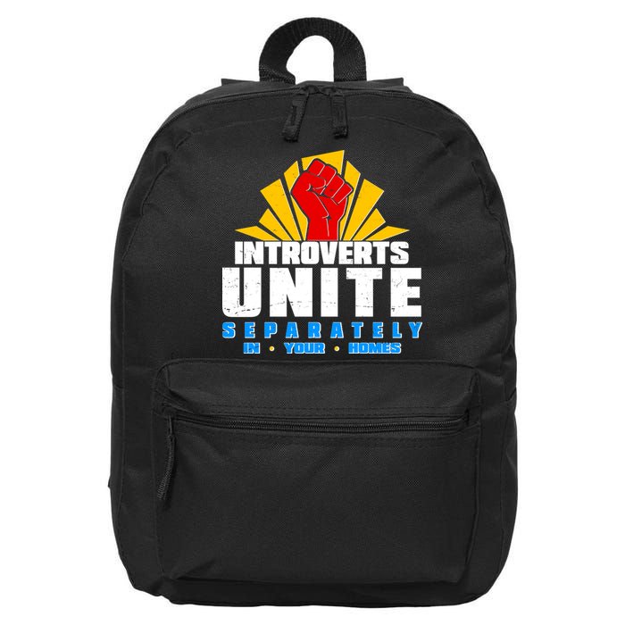 Funny Introverts Unite Separately In Your Homes 16 in Basic Backpack