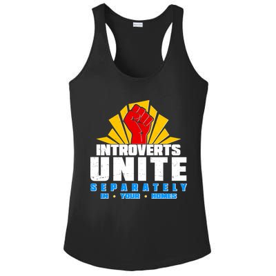 Funny Introverts Unite Separately In Your Homes Ladies PosiCharge Competitor Racerback Tank